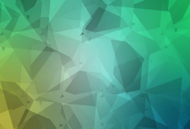 Soyut poli formlu açık yeşil vektör dokusu. Rastgele şekillerle soyut tarzda dekoratif tasarım. Web siteniz için basit tasarım.