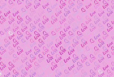 Güzel kalpleri olan açık pembe vektör dokusu. Sevgililer günü tarzında gradyan kalpleri olan akıllı bir illüstrasyon. Yıldönümü için bir iş ilanı tasarlamak.