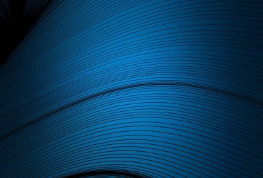 Çizgileri olan koyu mavi vektör deseni. Basit çizgilerle renkli gradyan çizimi. Web siteniz için soyut tasarım.