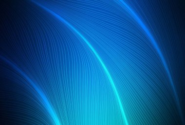 Eğri çizgileri olan koyu mavi vektör dokusu. Basit eğri biçiminde parlak renkli bir illüstrasyon. Markan için yeni kompozisyon.