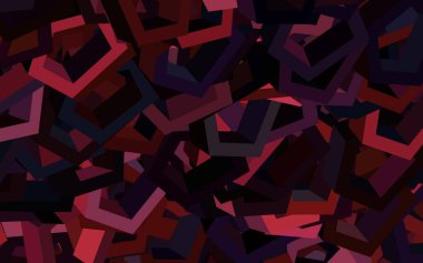 Renkli altıgenli koyu kırmızı vektör dokusu. Renkli altıgenli bir resim seti. İş ilanınız için tasarım.