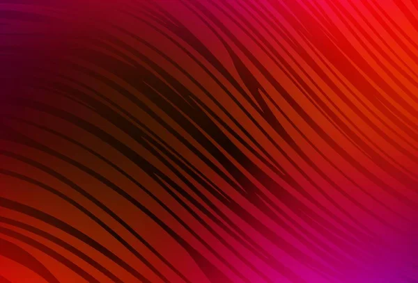 Licht Roze Rode Vector Achtergrond Met Gebogen Lijnen Een Monster — Stockvector