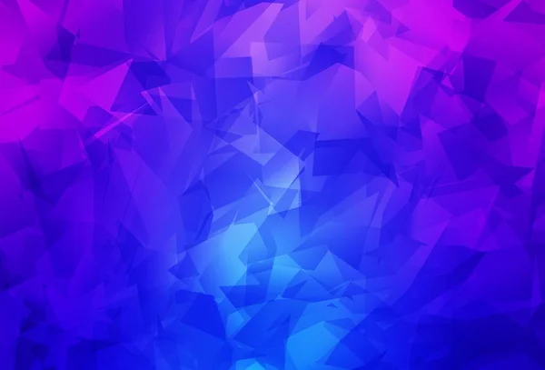 Rosa Chiaro Vettore Blu Brillante Sfondo Triangolare Illustrazione Astratta Colorata — Vettoriale Stock