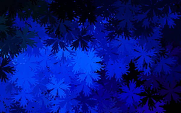 Sötét Rózsaszín Kék Vektor Elegáns Háttér Virágokkal Absztrakt Illusztráció Virágok — Stock Vector