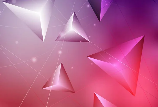 Dark Purple Patrón Poligonal Abstracto Vectorial Rosa Ilustración Abstracta Colorida — Vector de stock