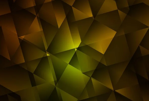 深绿色 黄色矢量多边形抽象布局 色彩斑斓的多角形图例 带有渐变 适合你背景的纹理图案 — 图库矢量图片