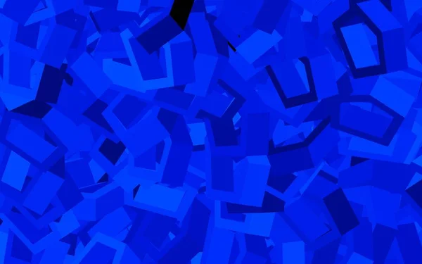 Tmavé Pozadí Vektoru Blue Sadou Šestiúhelníků Design Abstraktním Stylu Šestiúhelníky — Stockový vektor