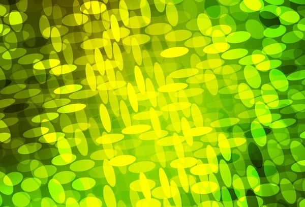 Světle Zelená Žlutá Vektorová Šablona Kruhy Moderní Abstraktní Ilustrace Barevnými — Stockový vektor