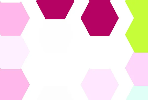 Rose Clair Fond Vectoriel Vert Avec Hexagones Fond Flou Avec — Image vectorielle