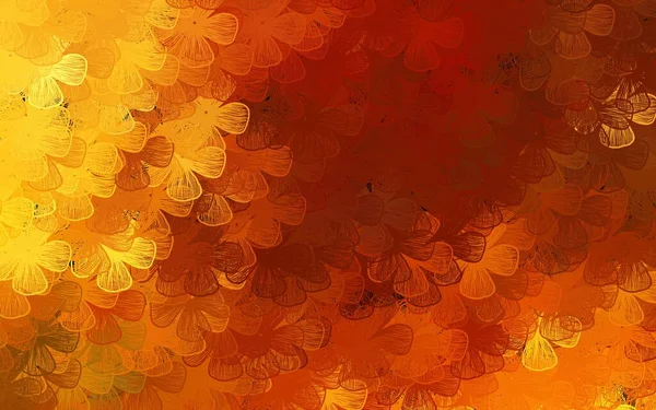 Vettore Arancione Scuro Elegante Sfondo Con Alberi Rami Illustrazione Astratta — Vettoriale Stock