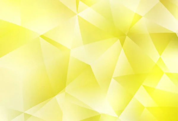 Hellgelbe Vektordreieck Mosaiktextur Leuchtende Polygonale Illustration Die Aus Dreiecken Besteht — Stockvektor