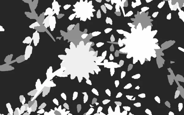 Fond Abstrait Vectoriel Gris Clair Avec Des Fleurs Illustration Abstraite — Image vectorielle