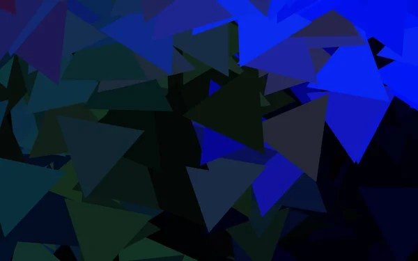 Fondo Vectorial Azul Oscuro Con Triángulos Ilustración Abstracta Brillante Con — Vector de stock