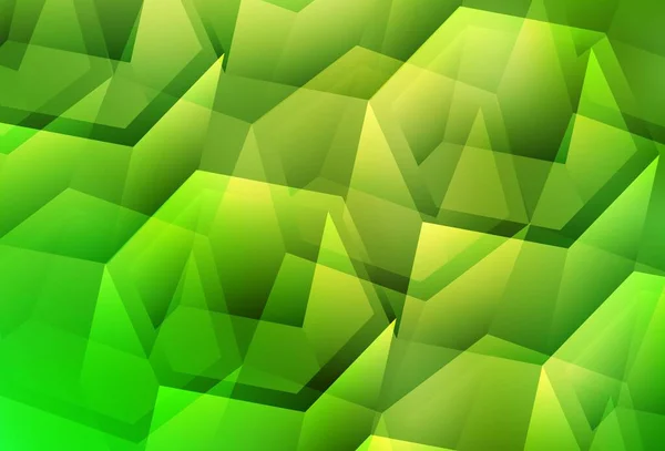 Vert Clair Motif Vectoriel Jaune Avec Hexagones Colorés Illustration Abstraite — Image vectorielle