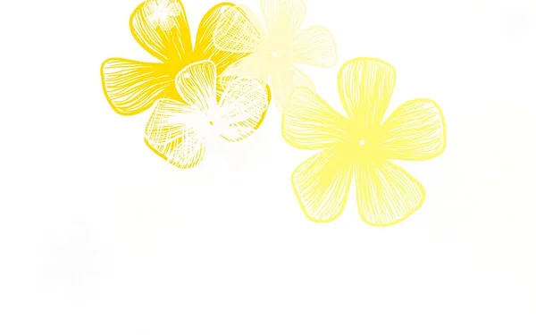 Ανοιχτό Πράσινο Κίτρινο Διάνυσμα Αφηρημένο Σχέδιο Λουλούδια Δημιουργική Απεικόνιση Θολή — Διανυσματικό Αρχείο