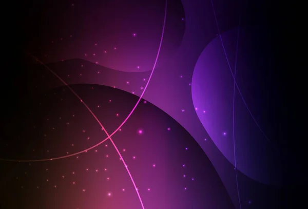 Dark Purple Pink Vector Circles Linhas Com Gradiente Colorido Sobre — Vetor de Stock