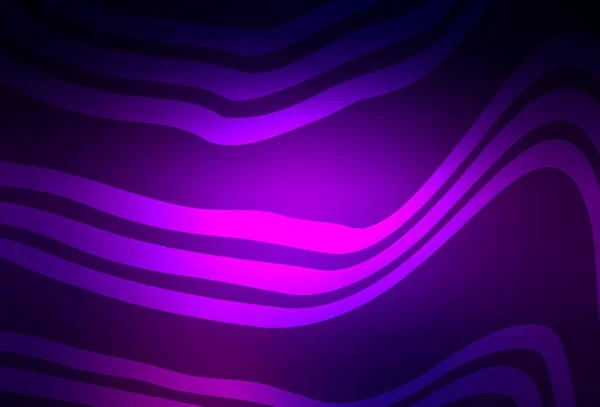 带有弯曲线条的深紫色矢量背景 闪烁着带皱纹线条的抽象插图 横幅的商业设计 — 图库矢量图片
