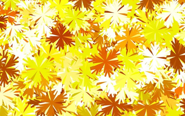 浅绿色 黄色矢量 图案典雅 有树木 色彩斑斓的图画 多花的涂鸦风格 设计负责人的模式 — 图库矢量图片