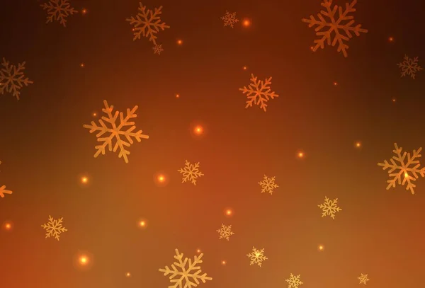 Dark Orange Vektorové Pozadí Prázdninovém Stylu Moderní Abstraktní Vánoční Náladové — Stockový vektor