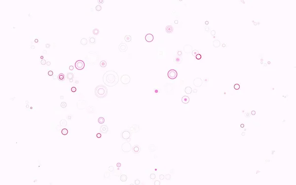 Light Pink Vector Pattern Spheres Blurred Decorative Design Abstract Style — Stock Vector