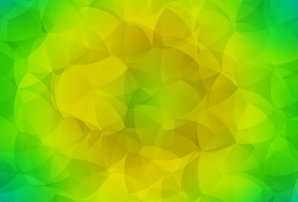 Disposition Abstraite Polygone Vectoriel Vert Clair Jaune Illustration Colorée Brillante — Image vectorielle