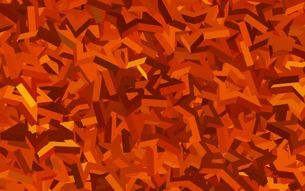Modèle Vectoriel Orange Foncé Avec Cristaux Triangles Belle Illustration Avec — Image vectorielle