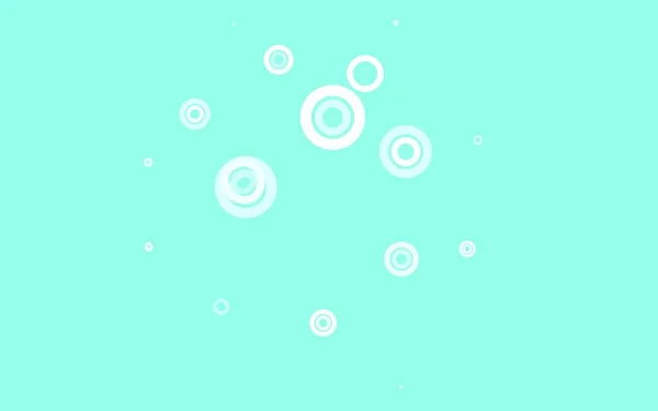 Hellblaue Grüne Vektorschablone Mit Kreisen Schöne Farbige Illustration Mit Verschwommenen — Stockvektor