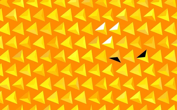 Темно Желтый Векторный Фон Треугольниками Современная Абстрактная Иллюстрация Красочными Треугольниками — стоковый вектор