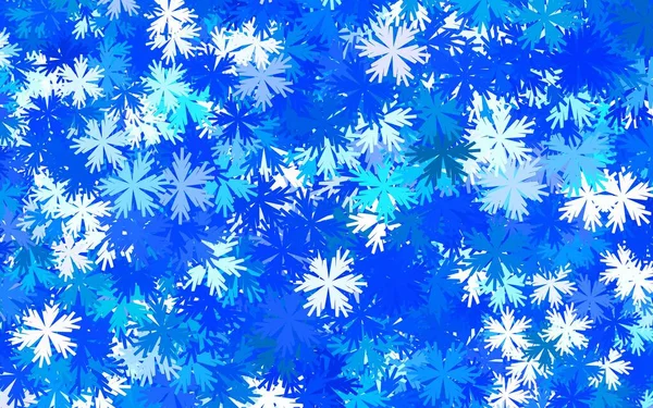 ライトブルー 花と緑のベクトル抽象的なデザイン 花と光る抽象的なイラスト 手描きのウェブ用デザイン — ストックベクタ