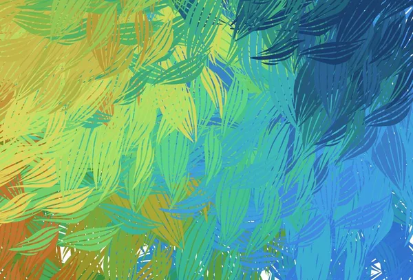 Синий Желтый Векторный Узор Случайными Формами Красочные Хаотические Формы Градиентом — стоковый вектор