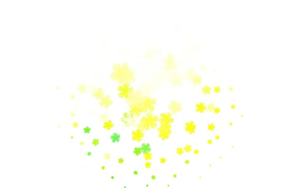 Светло Зеленый Желтый Вектор Естественный Обратный Ход Цветами Красочная Иллюстрация — стоковый вектор