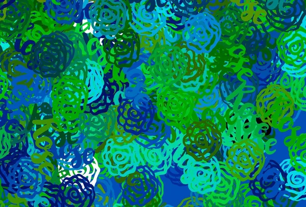 Azul Claro Textura Vectorial Verde Con Formas Abstractas Ilustración Colorida — Vector de stock