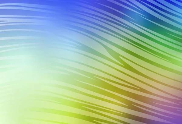 Светлый Многоцветный Векторный Фон Изогнутыми Линиями Окружная Абстрактная Иллюстрация Градиентом — стоковый вектор