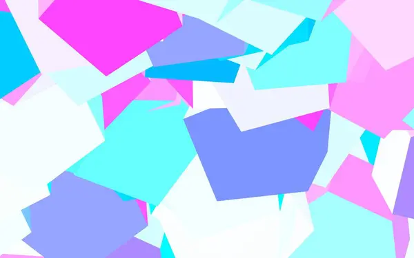 Rose Clair Texture Vectorielle Bleue Avec Hexagones Colorés Illustration Abstraite — Image vectorielle