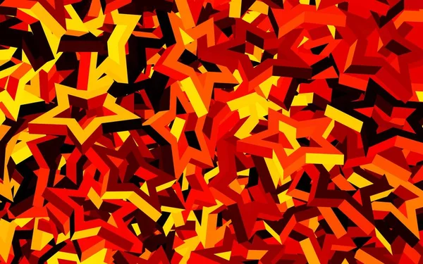 Modèle Vectoriel Rouge Foncé Jaune Avec Étoiles Ciel Illustration Colorée — Image vectorielle