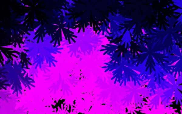 Dark Purple Vektor Elegante Tapete Mit Blumen Illustration Mit Bunten — Stockvektor