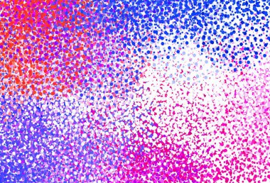 Açık mavi, benekli kırmızı vektör arkaplan. Soyut arka planda bulanık kabarcıklar ve renkli gradyan. Güzel web siteleri için desen.