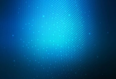 Dark BLUE vector Illustration with set of shining colorful abstract circles. Glitter abstract illustration with blurred drops of rain. Modern template for landing page.