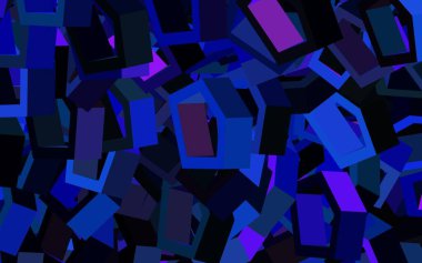 Dark Pink, Blue vector pattern with colorful hexagons. Glitter abstract illustration in hexagonal style. Pattern for landing pages.