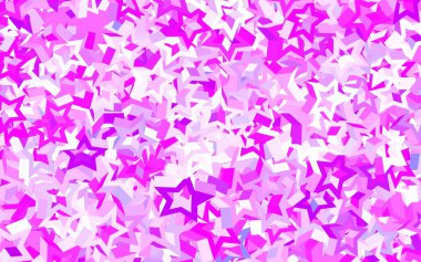 Light Pink vector pattern with christmas stars. Modern geometrical abstract illustration with stars. Pattern for astrology websites.