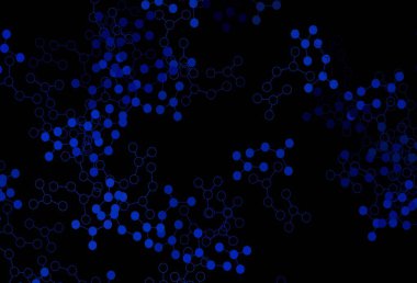 Yapay zeka kavramına sahip koyu mavi vektör dokusu. Yapay zeka bağlantılarıyla basit bir şekilde renkli tasarım. Siber yeniliklerin tasviri için tasarım.