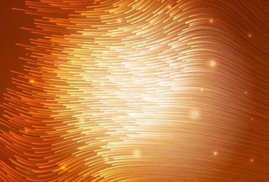 Light Orange vector background with bent lines. Creative illustration in halftone style with gradient. Background for cell phone screens.