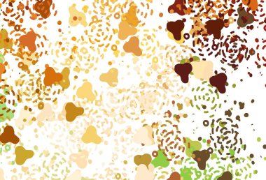 Açık yeşil, kaotik şekilli kırmızı vektör şablonu. Renkli rastgele şekillerle modern soyut illüstrasyon. Kartvizitiniz için modern tasarım.