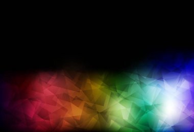 Dark Multicolor vector shining triangular background. Creative illustration in halftone style with triangles. Polygonal design for your web site.