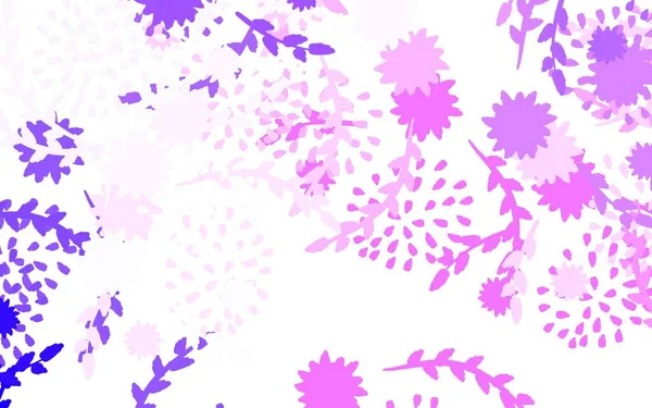 Light Purple Pink Vector Abstract Backdrop Flowers Modern Abstract Illustration — Wektor stockowy