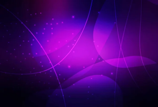 Dark Purple Pink Vector Beautiful Colorful Illustration Circles Lines Glitter — Διανυσματικό Αρχείο