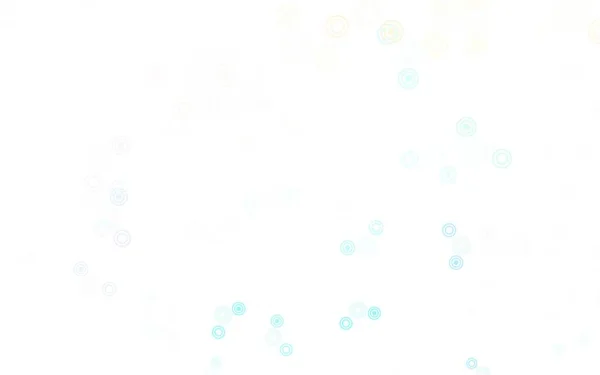 Светло Голубой Желтый Вектор Компоновки Окружностями Размытый Декоративный Дизайн Абстрактном — стоковый вектор