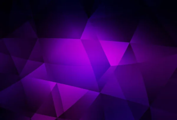 Dark Purple Vector Triangle Mosaic Background Colorful Illustration Polygonal Style — Image vectorielle