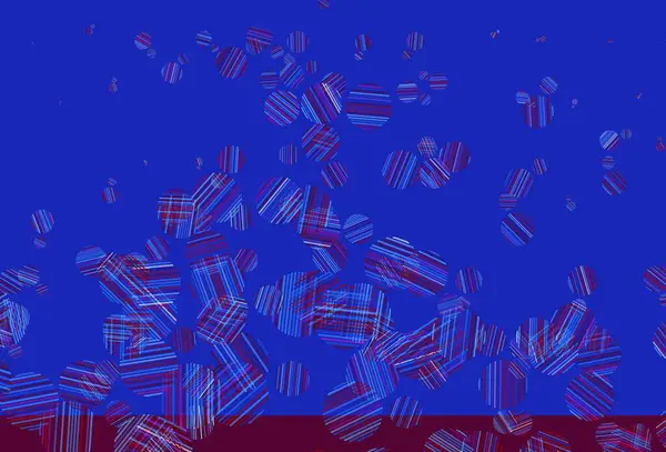 Azul Claro Layout Vetorial Vermelho Com Formas Círculo Glitter Ilustração — Vetor de Stock