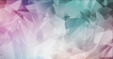 4K çokgen şekilli çok renkli video döngüsü. Gradyanı olan modern soyut animasyon. Mobil uygulamalar için şarjör  